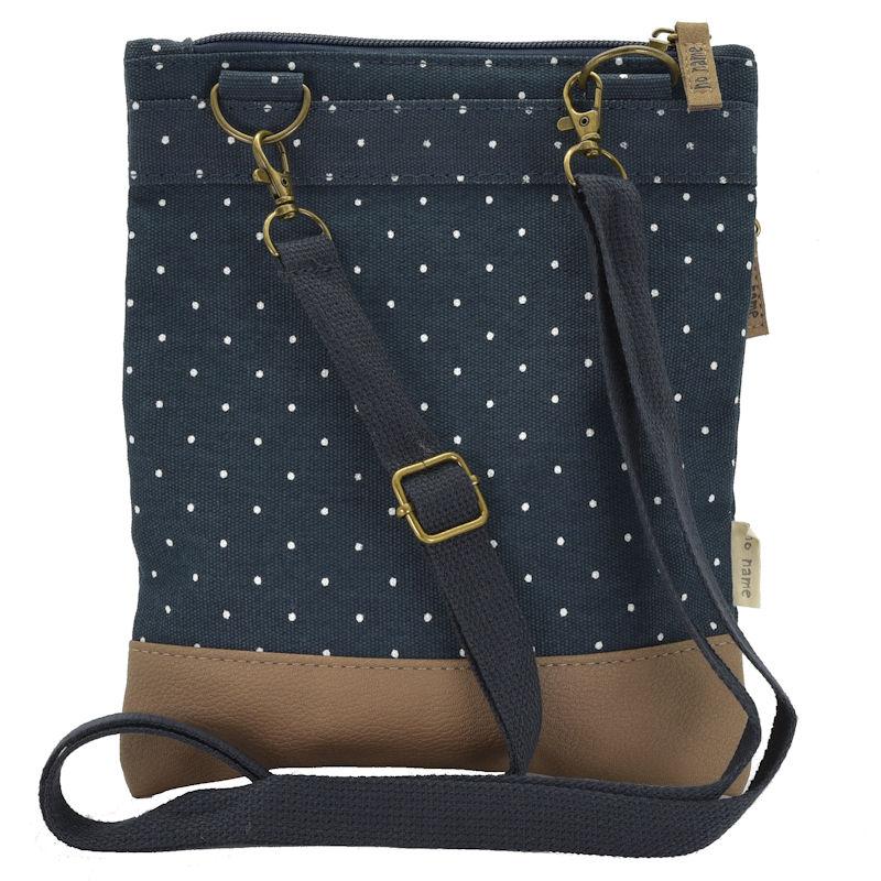 Handtasche Canvas Crossbag No Name Punkte Navy Blau